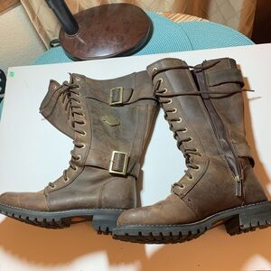 Women’s Harley-Davidson Brown Lace-Up Boots
